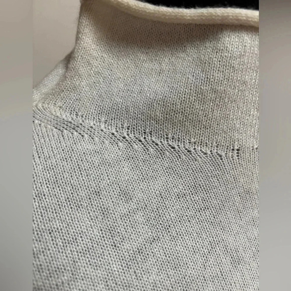 BANANA REPUBLIC CASHMERE BLEND ITALIAN WOOL - CLASSIC TUNIC CREAM SWEATER SZ MED - Picture 9 of 10